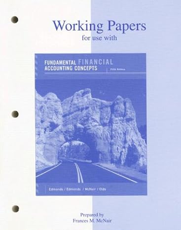 working papers to accompany fundamental financial accounting concepts 5th edition thomas edmonds 0072989440,