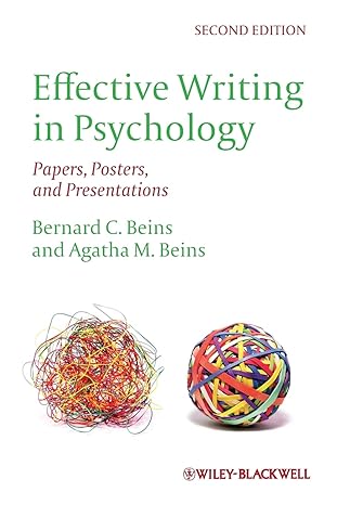 effective writing in psychology papers posters and presentations 2nd edition bernard c beins ,agatha m beins