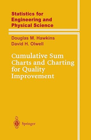 cumulative sum charts and charting for quality improvement 1998th edition douglas m hawkins ,david h olwell