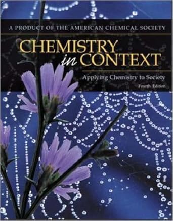 chemistry in context applying chemistry to society 4th edition american chemical society 0072930411,