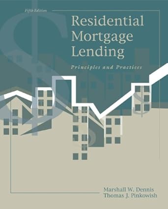 residential mortgage lending principles and practices 5th edition marshall w dennis ,thomas j pinkowish