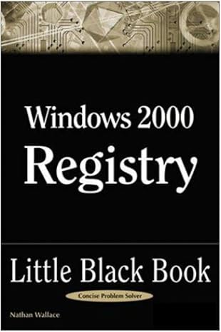 windows 2000 registry little black book 2nd edition anthony sequeira 1932111190, 978-1932111194