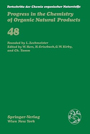 fortschritte der chemie organischer naturstoffe / progress in the chemistry of organic natural products 1st