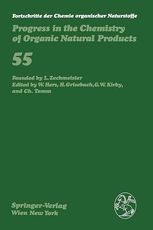 fortschritte der chemie organischer naturstoffe / progress in the chemistry of organic natural products 1st