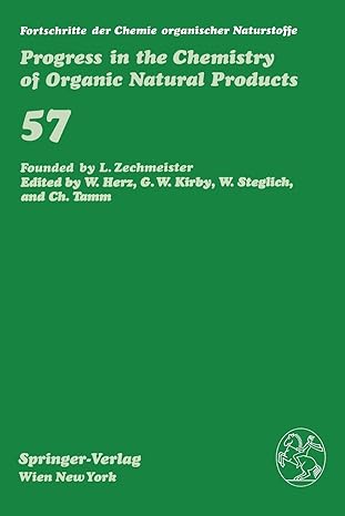 fortschritte der chemie organischer naturstoffe / progress in the chemistry of organic natural products 1st