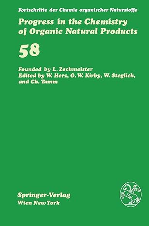 fortschritte der chemie organischer naturstoffe / progress in the chemistry of organic natural products 1st