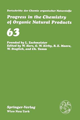 fortschritte der chemie organischer naturstoffe / progress in the chemistry of organic natural products 1st