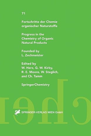 fortschritte der chemie organischer naturstoffe / progress in the chemistry of organic natural products 1st