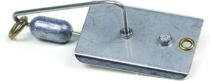 sea striker planers fishing planer with stainless steel blade with large brass ring silver  ?sea striker