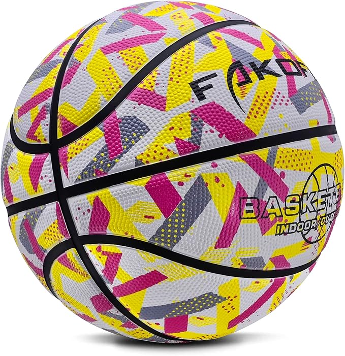 fakofis kids basketball size 3 youth basketballs size 5 for play games indoor outdoor park beach and pool 