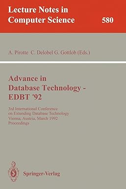 advances in database technology edbt 92 3rd international conference on extending database technology vienna