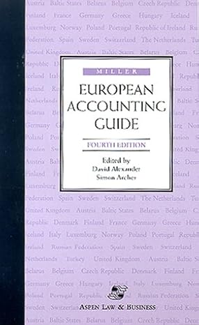 miller european accounting guide 4th edition author unknown ,simon archer ,david alexander 015607236x,