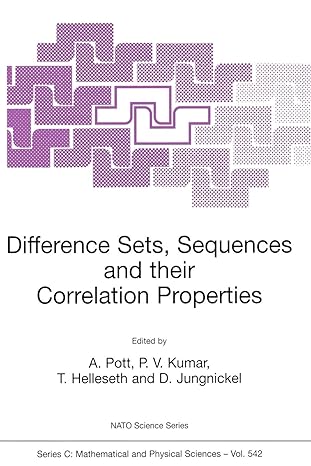 difference sets sequences and their correlation properties 1st edition a. pott ,p. vijay kumar ,tor helleseth