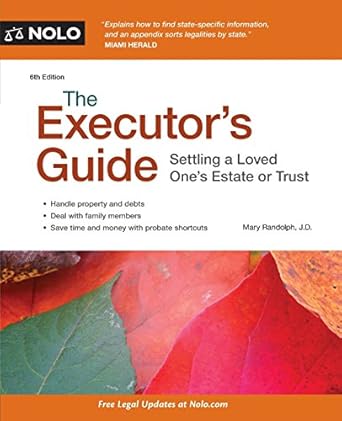 the executors guide settling a loved ones estate or trust 6th edition mary randolph 1413319734, 978-1413319736