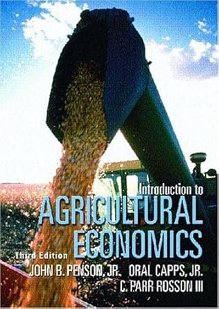 introduction to agricultural economics 3rd edition john b penson 0130195723, 978-0130195722