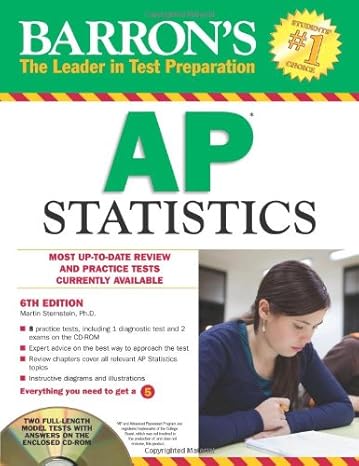 barrons ap statistics 6th edition martin sternstein ph d 1438071329, 978-1438071329