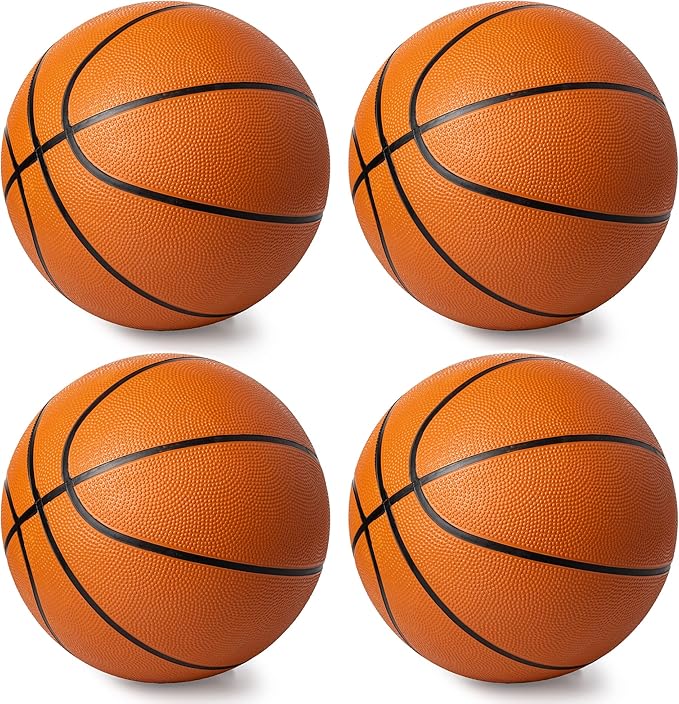 4pc 7 mini basketball set replacement rubber basketballs for indoor hoop arcade games premium construction