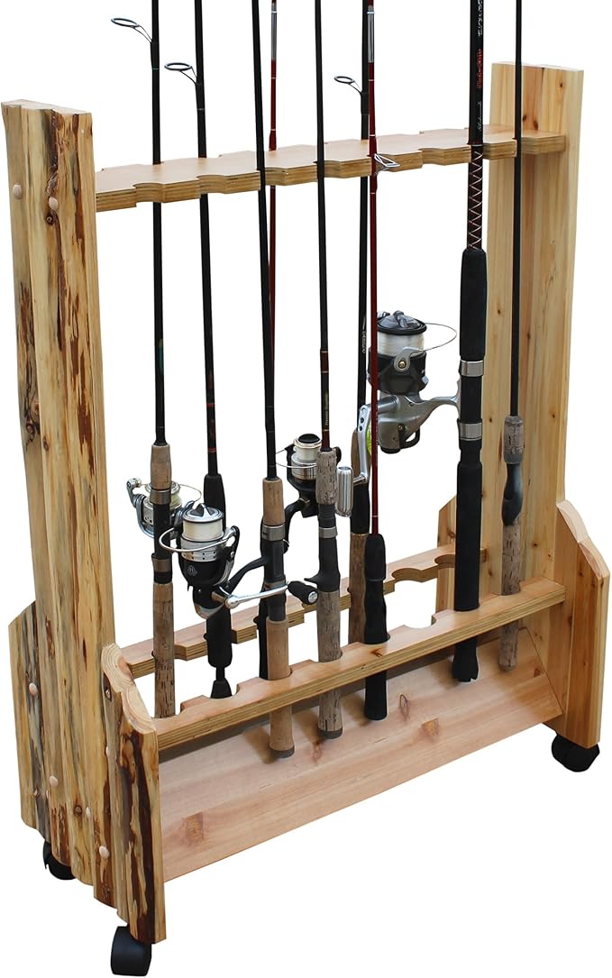 rush creek creations fishing rod storage rack rush creek creations b001cxbwv0