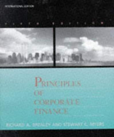 principles of corporate finance 5rev edition brealey, richard and stewart c. myers, m 0071140530,