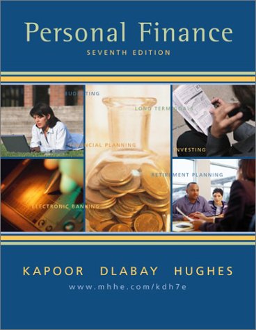 personal finance 7th edition jack r. kapoor 0072510781, 9780072510782