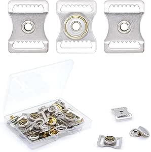 10 pack sports helmets buckle stainless steel snap chin strap buckle helmet repair kit for youth football