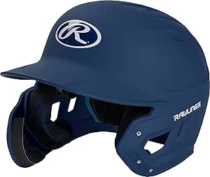 rawlings mach adjust batting helmet with extension flap left hand batter senior matte navy rawlings