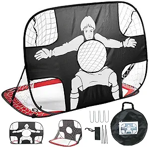 bujiatang football target net for children adults 2 in 1 foldable pop up football goals waterproof football