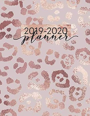 2019 2020 planner rose gold weekly and monthly schedule diary august 2019 to july 2020 timetable 8 5 x11