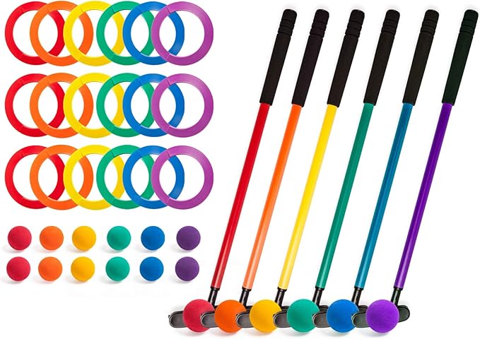 champion sports mini golf clubs multi colored putt miniature golfing set  champion sports b005is8akq