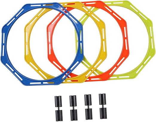 besportble 4pcs football training circle ladder footwork soccer footwork training equipment footwork rings