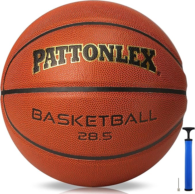 pattonlex indoor/outdoor womens basketball size 6 basketball ball with pump ideal for girls basketball 