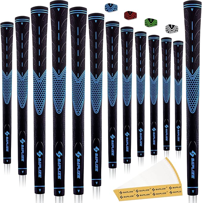 saplize cc01 13 pack golf grips 4 size options high feedback non slip design  saplize b07pchx9f2