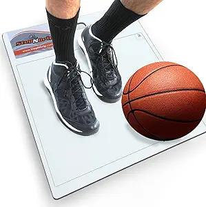 stepngrip courtside basketball sticky mat white basic model with 15 x 18 replaceable sheets  stepngrip