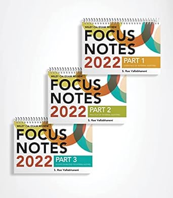 wiley cia 2022 focus notes complete set 1st edition s. rao vallabhaneni 1119848830, 978-1119848837