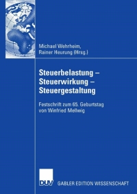 steuerbelastung steuerwirkung steuergestaltung 1st edition  3835007424, 9783835007420