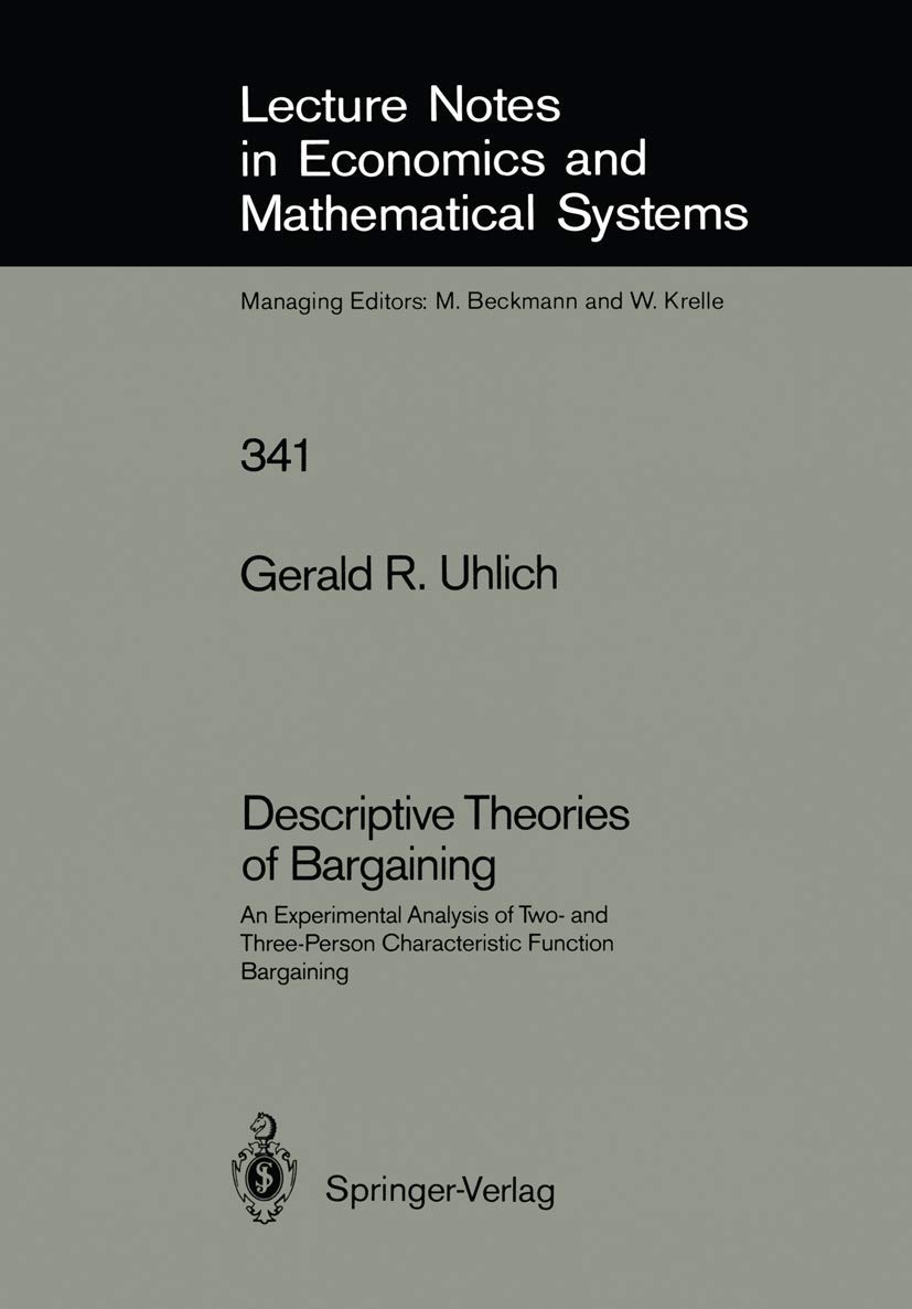 descriptive theories of bargaining an experimental analysis of two and three person characteristic function