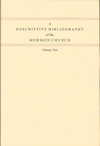 a descriptive bibliography of the mormon church 2 vol 1st edition peter crawley 084252603x, 9780842526036