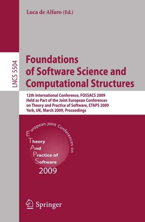 foundations of software science and computational structures 1st edition luca de alfaro 3642005969,