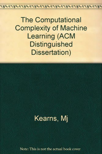 computational complexity of machine learning  kearns, michael j. 0262111527, 9780262111522