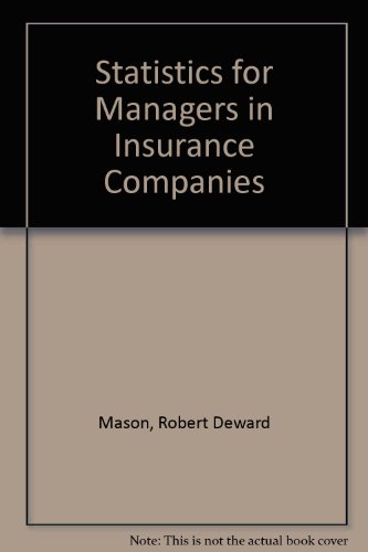 statistics for managers in insurance companies robert deward mason 9994482335, 9789994482337