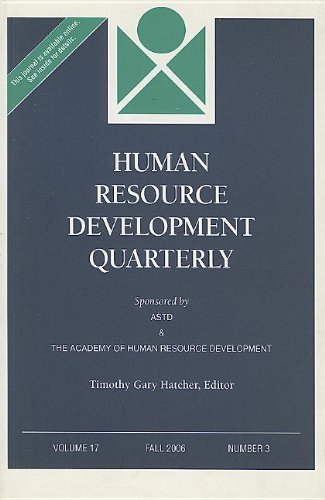 human resource development quarterly number 3 fall 2006 periodical edition hrdq (human resource development