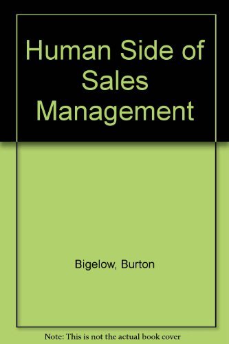 human side of sales management  burton bigelow 0134476239, 9780134476230