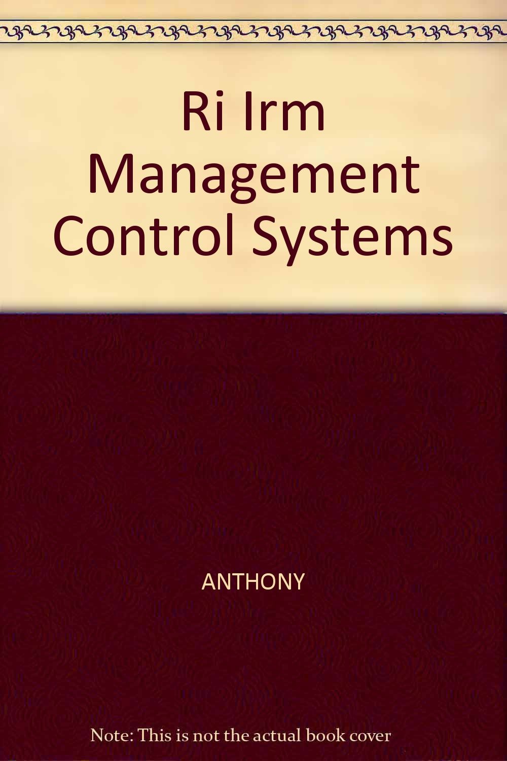 instructor s resource manual irm management control systems 10th edition anthony 0072416548, 9780072416541