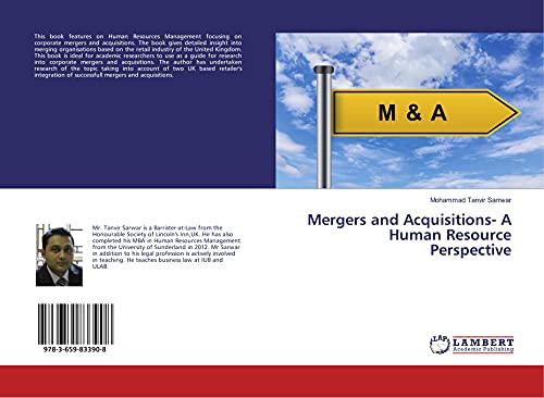 mergers and acquisitions a human resource perspective 1st edition sarrwar, mohammad tanvir 3659833908,
