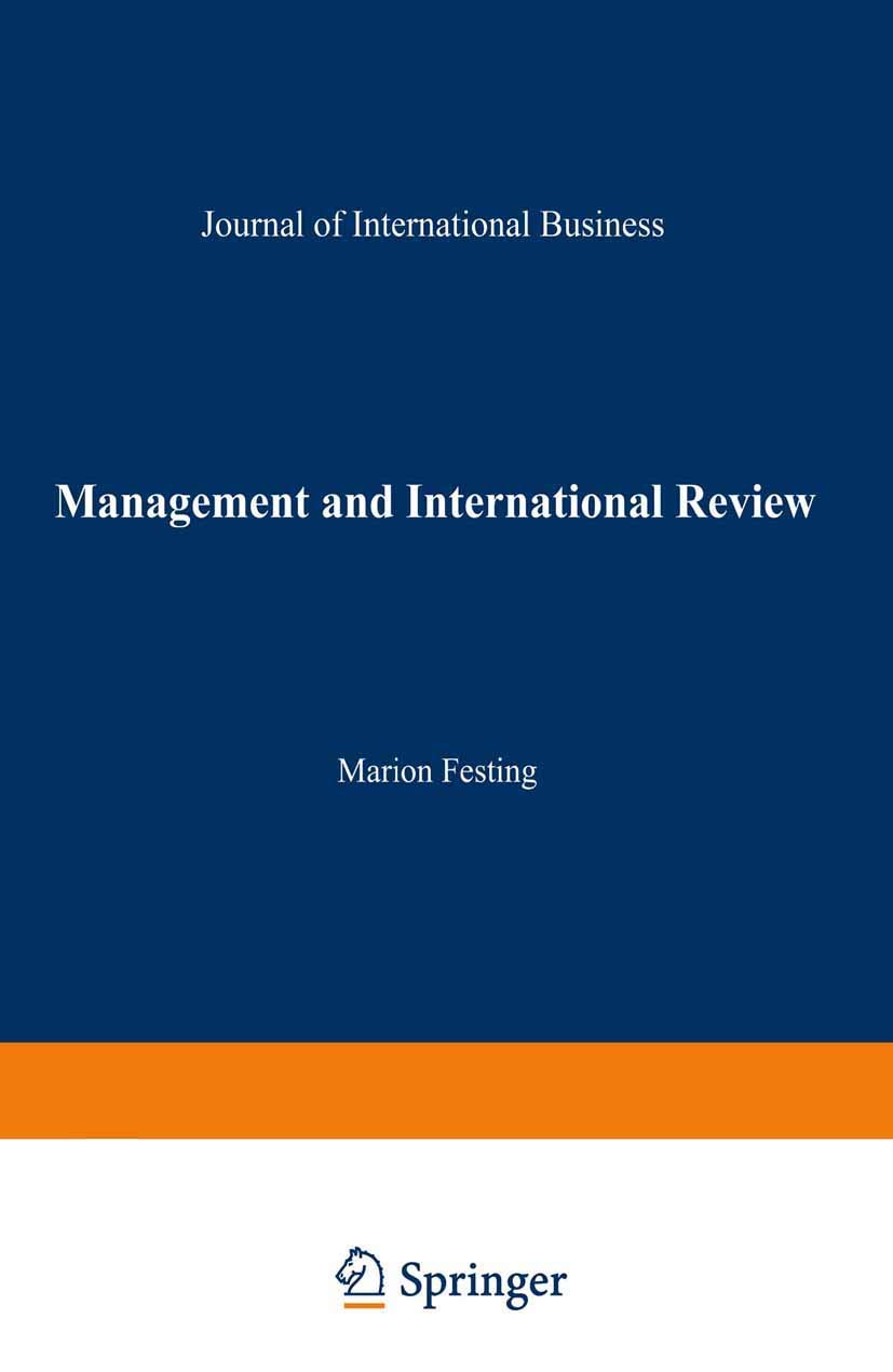 management and international review strategic issues in international human resource management 1999 edition