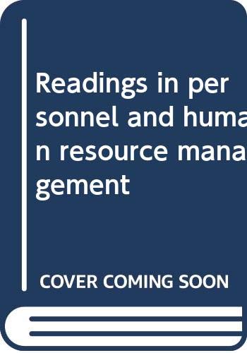 readings in personnel and human resource management 2nd edition schuler, randall, stuart youngblood