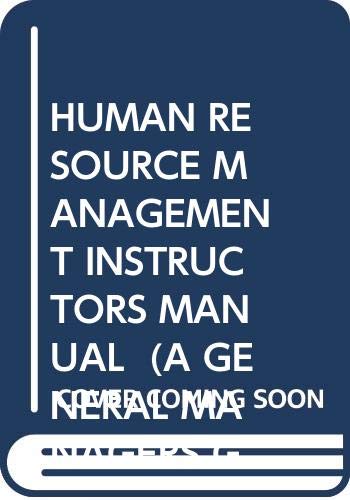 human resource management instructors manual  spector, ronald h. 0029024404, 9780029024409