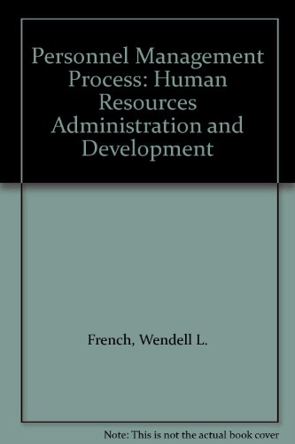 personnel management process human resources administration and development subsequent edition french,