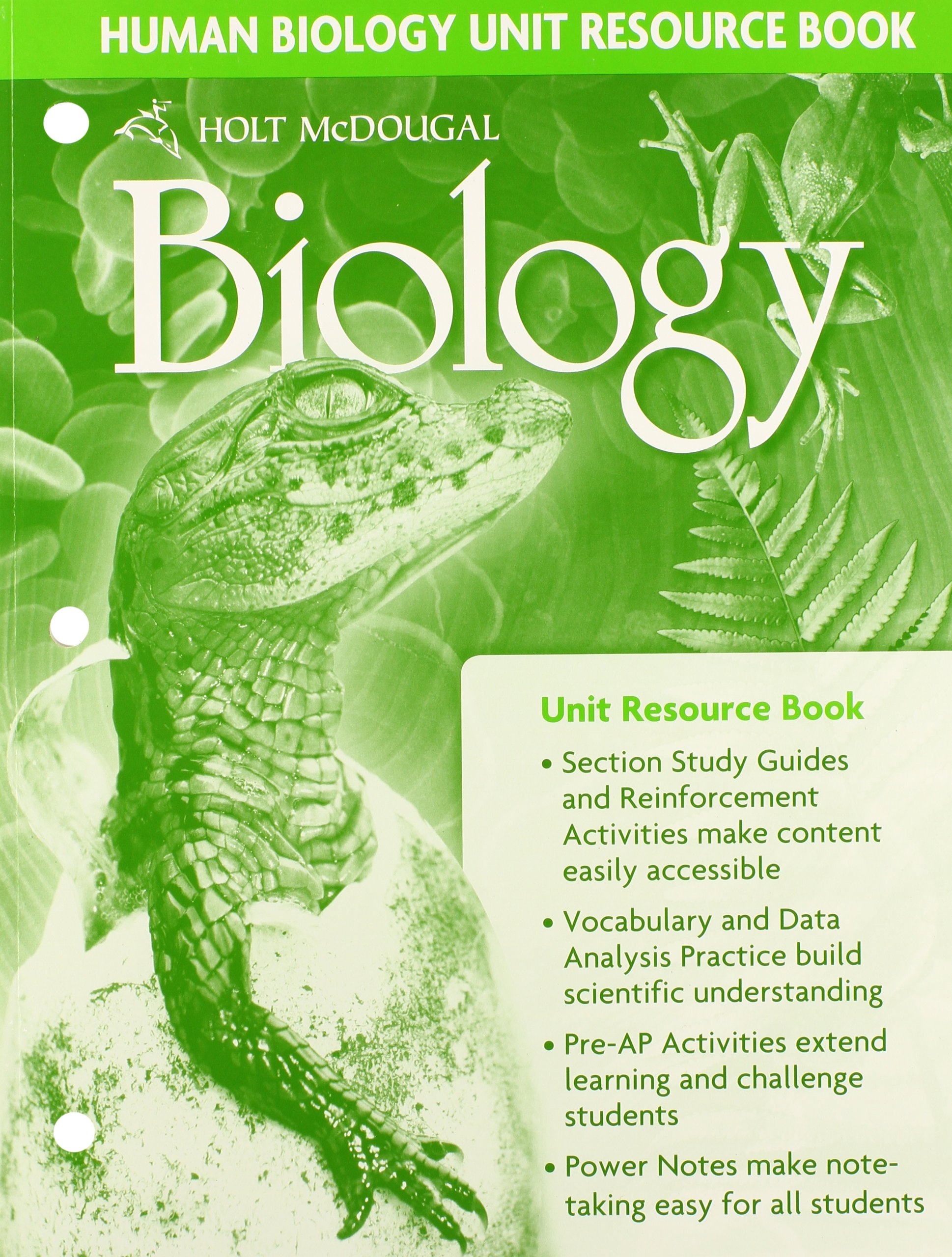 holt mcdougal biology unit resource book human biology  mcdougal littel 0618725431, 9780618725434