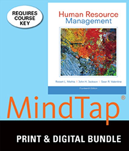 bundle human resource management 1 + mindtap management access code 14th edition mathis, robert l., jackson,